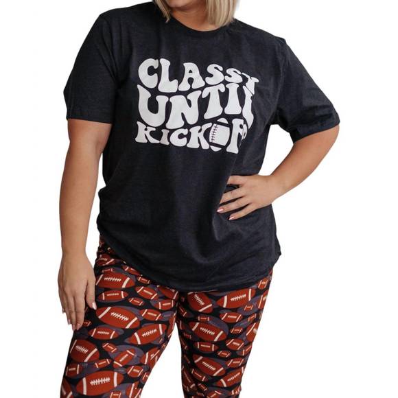 NEW 123 AMORE classy until kickoff shirt in black - Picture 5 of 7